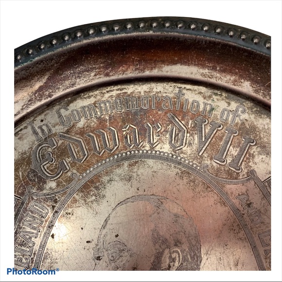 King Edward VII Commemoration Silver Tray Rare - Picture 6 of 9